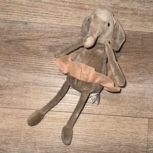 Jellycat London Dancing Darcy Elephant Plush with Peach Tutu